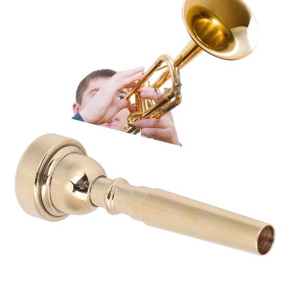 Bocchino per tromba in metallo, bocchino per tromba in tono dorato, 3C 5C 7C(Oro 7C) Accessori Per Prestazioni