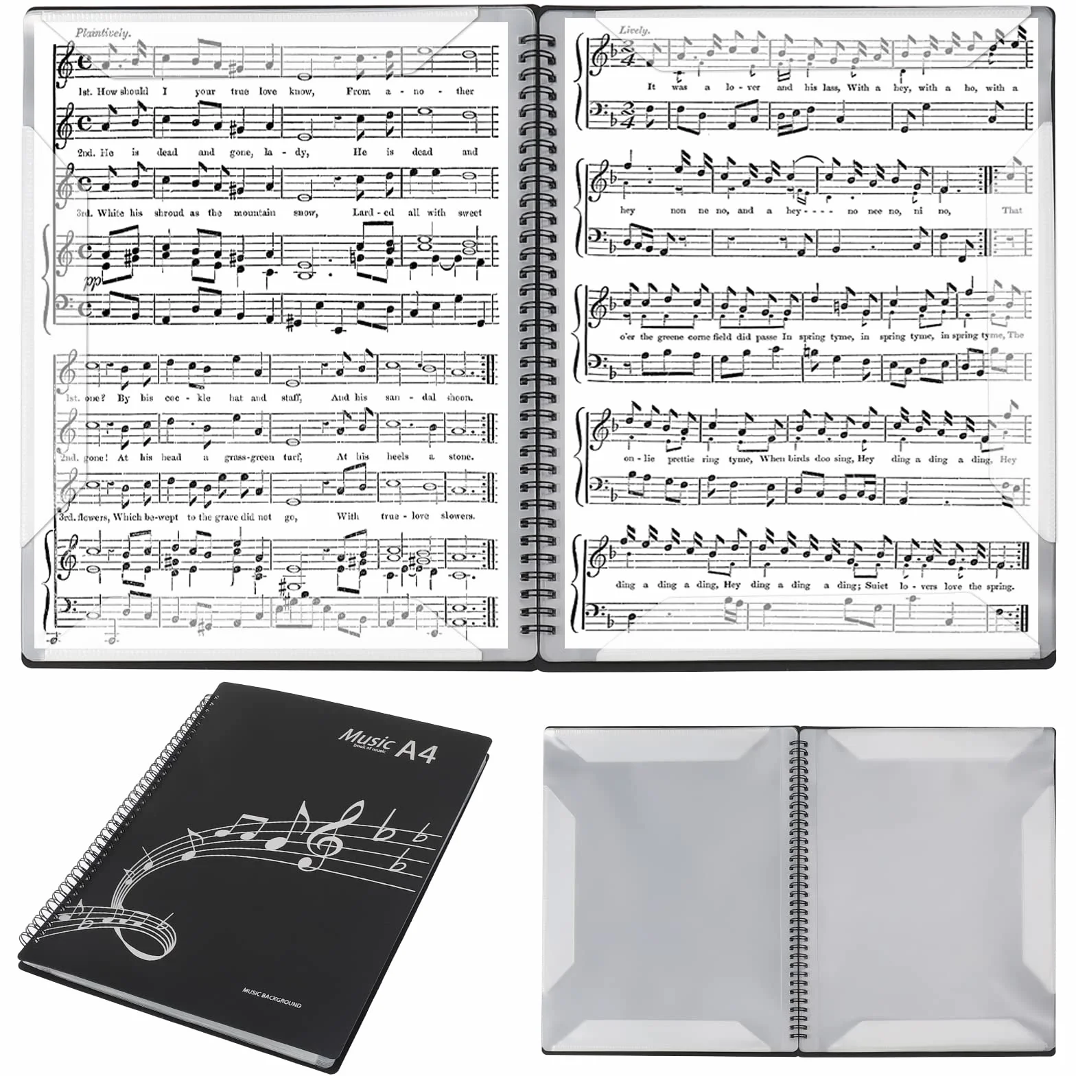 Czemo Porta Spartiti Musicali A4 Cartella per Spartiti per Piano Cartelle Portaspartiti per Fogli in Formato A4