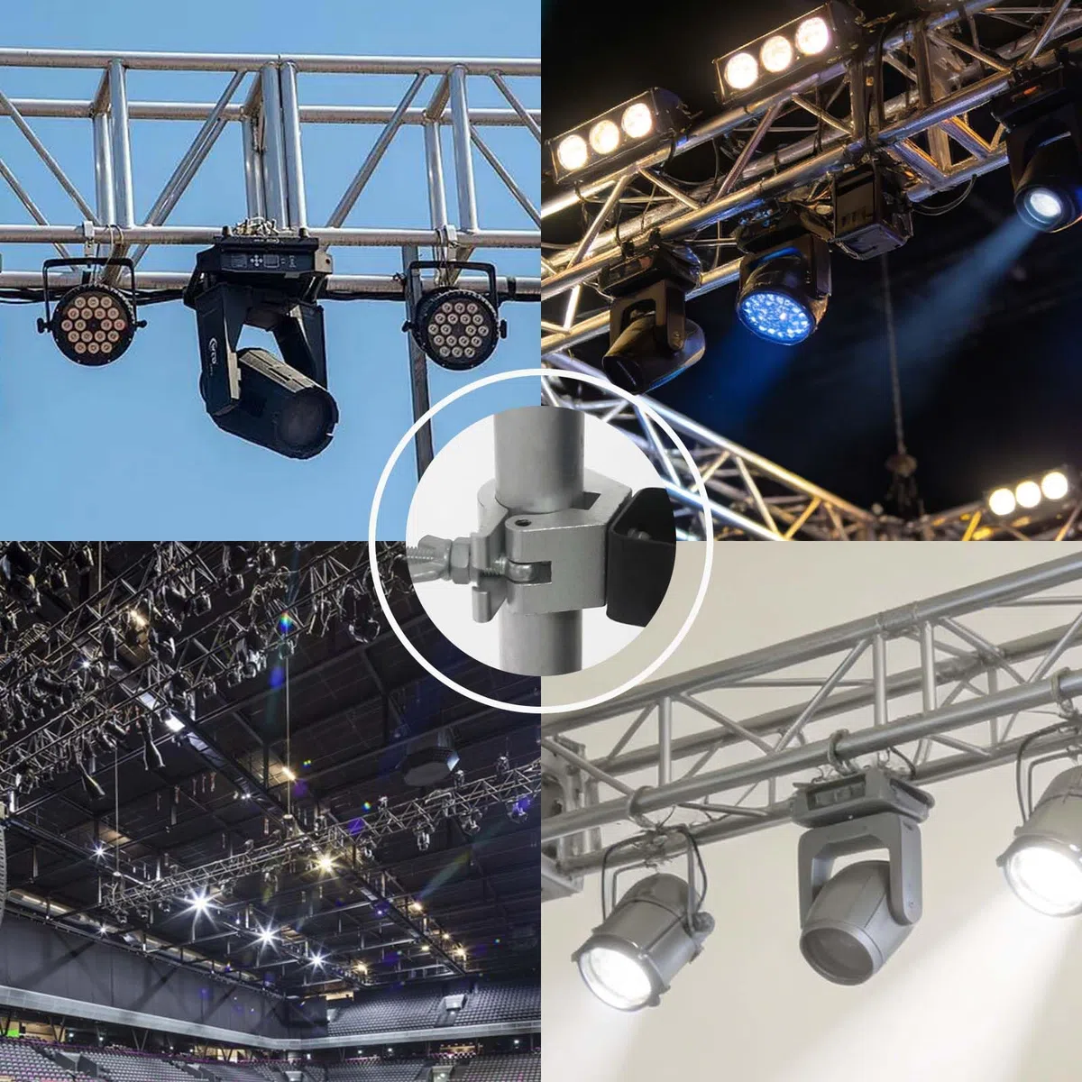 2 pezzi Ganci per tralicci, Morsetti, Morsetti per tralicci, Morsetto per Traliccio, 30-35 mm, Ganci Tralicci Luci Uso,Truss Clamp,ganci per clip da palco per altoparlanti o accessori di illuminazione