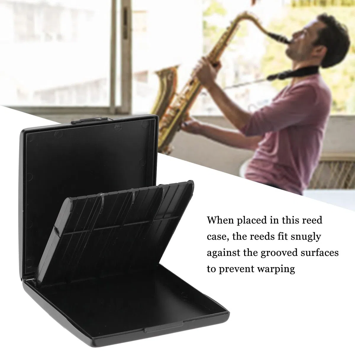 Custodia per Ance, Custodia per Ance per Sassofono da 8 Pezzi, Custodia per Ance per Clarinetto Basso da 8 Pezzi, Custodia per Ance per Clarinetto Custodia per Ance per