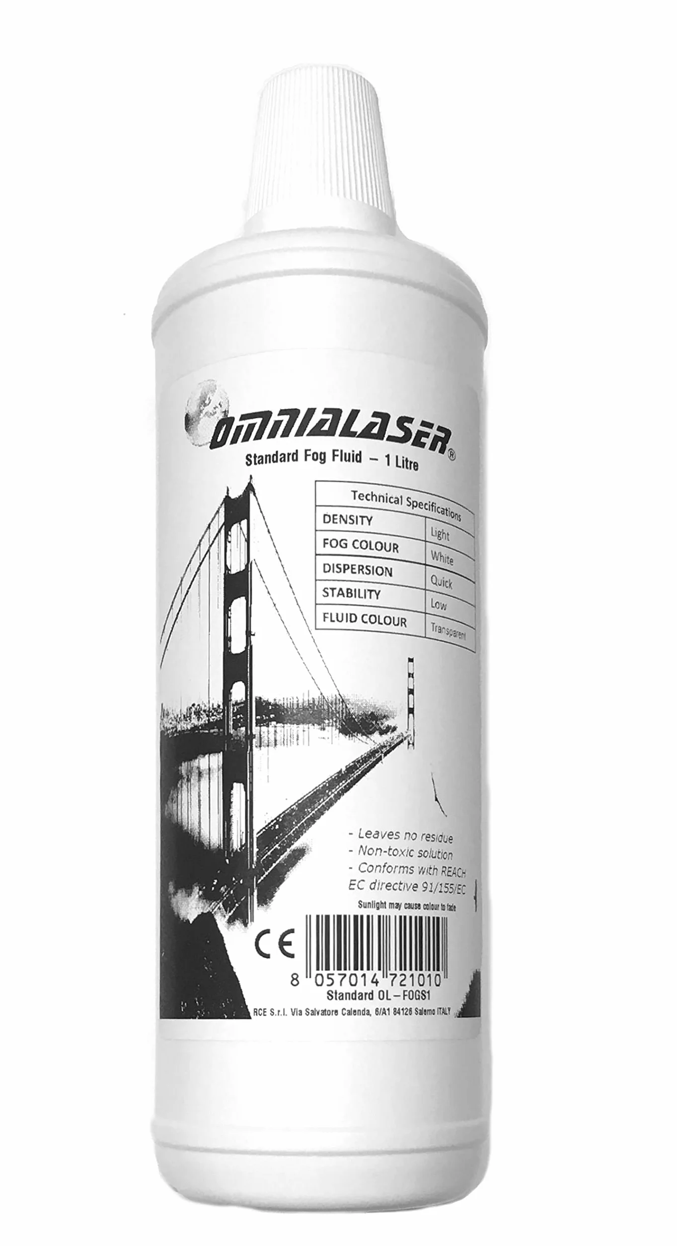 OL-FOGS1 Liquido per il fumo OmniaLaser Standard adatto per tutte le macchine del fumo fino a 900 Watt 1 Litro (OL-FOGS1) … OL-FOGS1