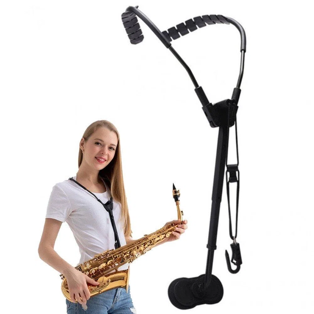 Imbracatura per Sassofono - Comodo Gancio per Tracolla e Supporto in Metallo Alluminio per Sax Contralto