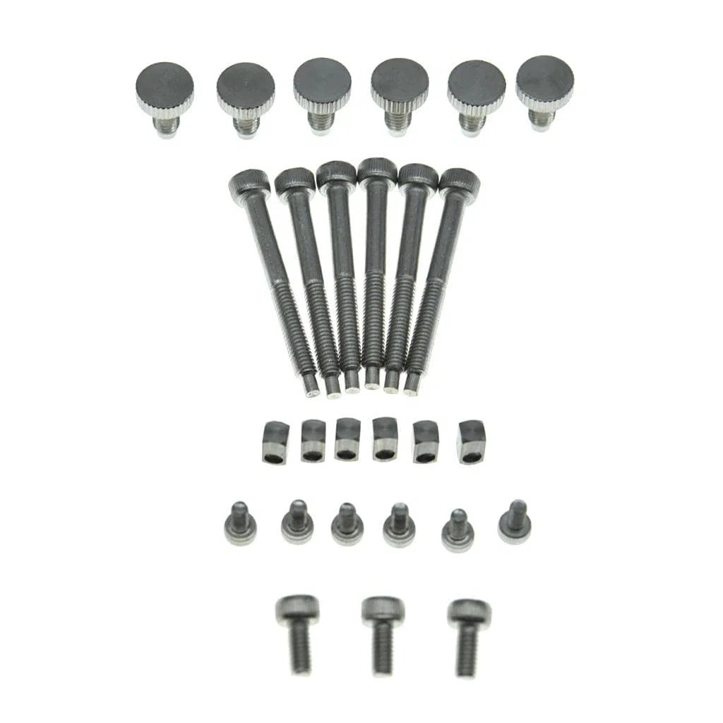 KAISH Set intero in acciaio inox Tremolo Fine Tuner viti String Insert Block Sella Viti di montaggio Dado di bloccaggio & String Lock Viti per FR