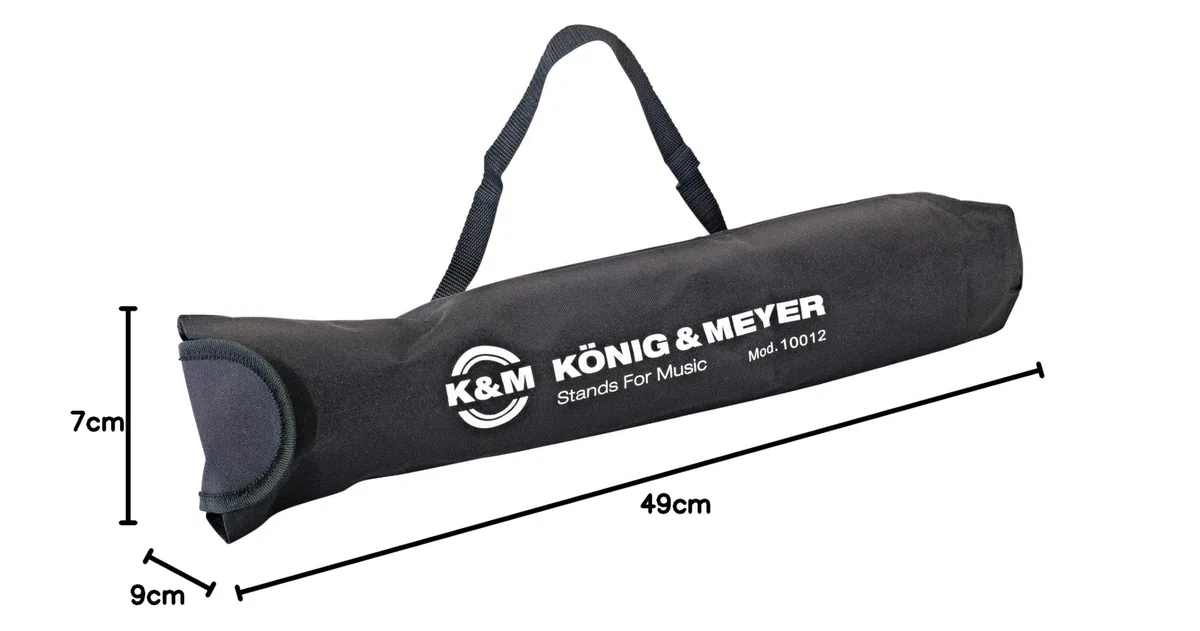 K&M 10012 Sacca nera per leggii - in nylon, antistrappo ed impermeabile - per leggii 100/1, 10062 e 10065