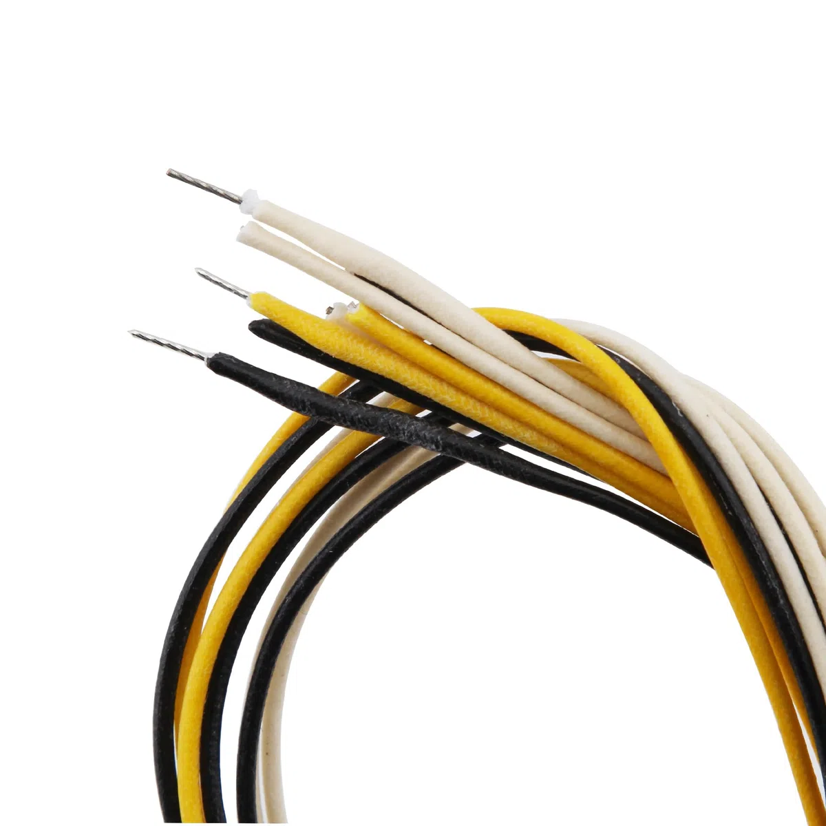 FLEOR Cavo intrecciato in tessuto a doppio ST da 1 piedi Cavo per chitarra Cavo per chitarra rivestito in tessuto Cavo di collegamento per pickup per chitarra 22awg- 4 colori Totale 8 piedi