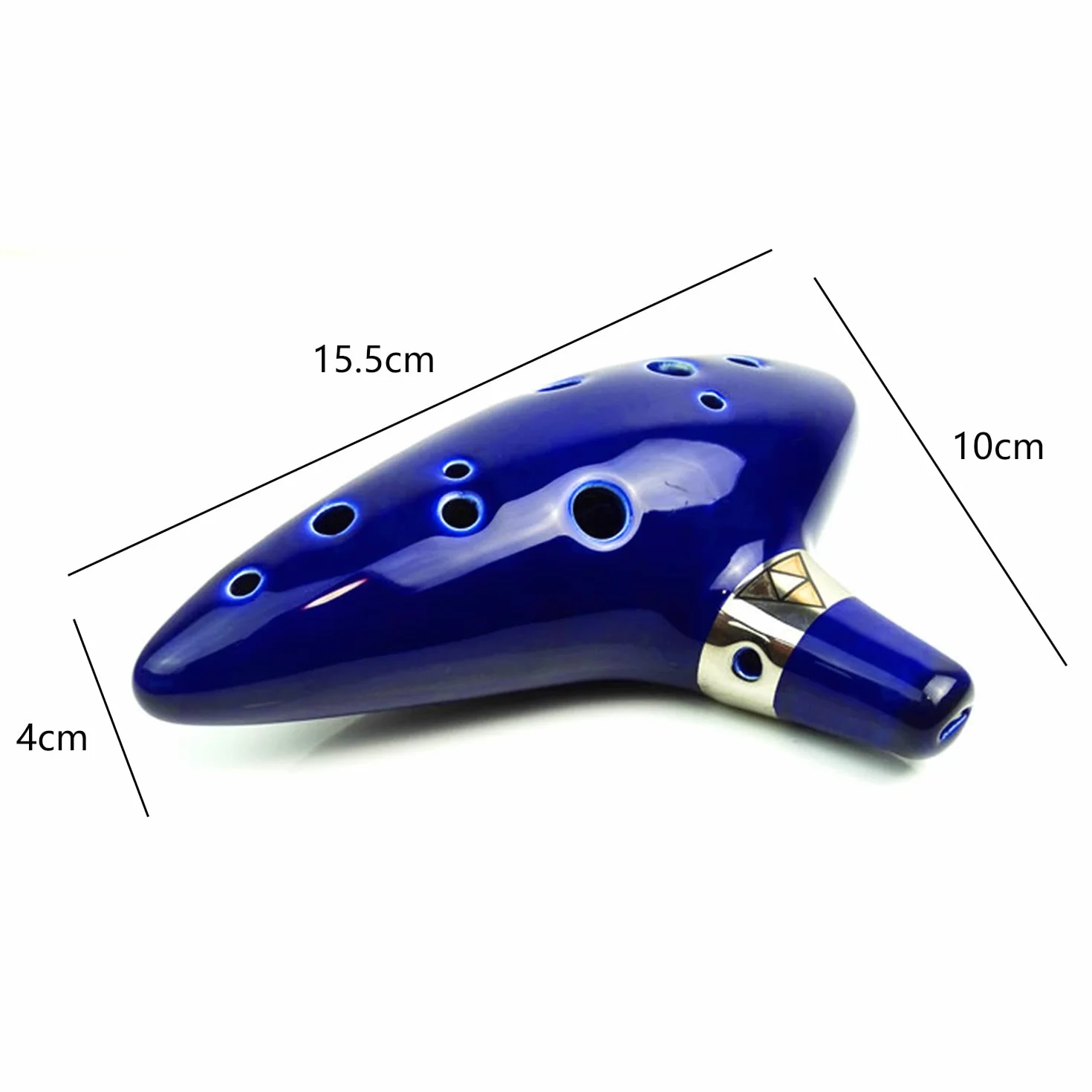GERUI per Zelda Ocarina, 12 buche leggenda di per Zelda Ocarina il tempo, per Zelda Alto C Triforce Link Cosplay Ceramic Replica