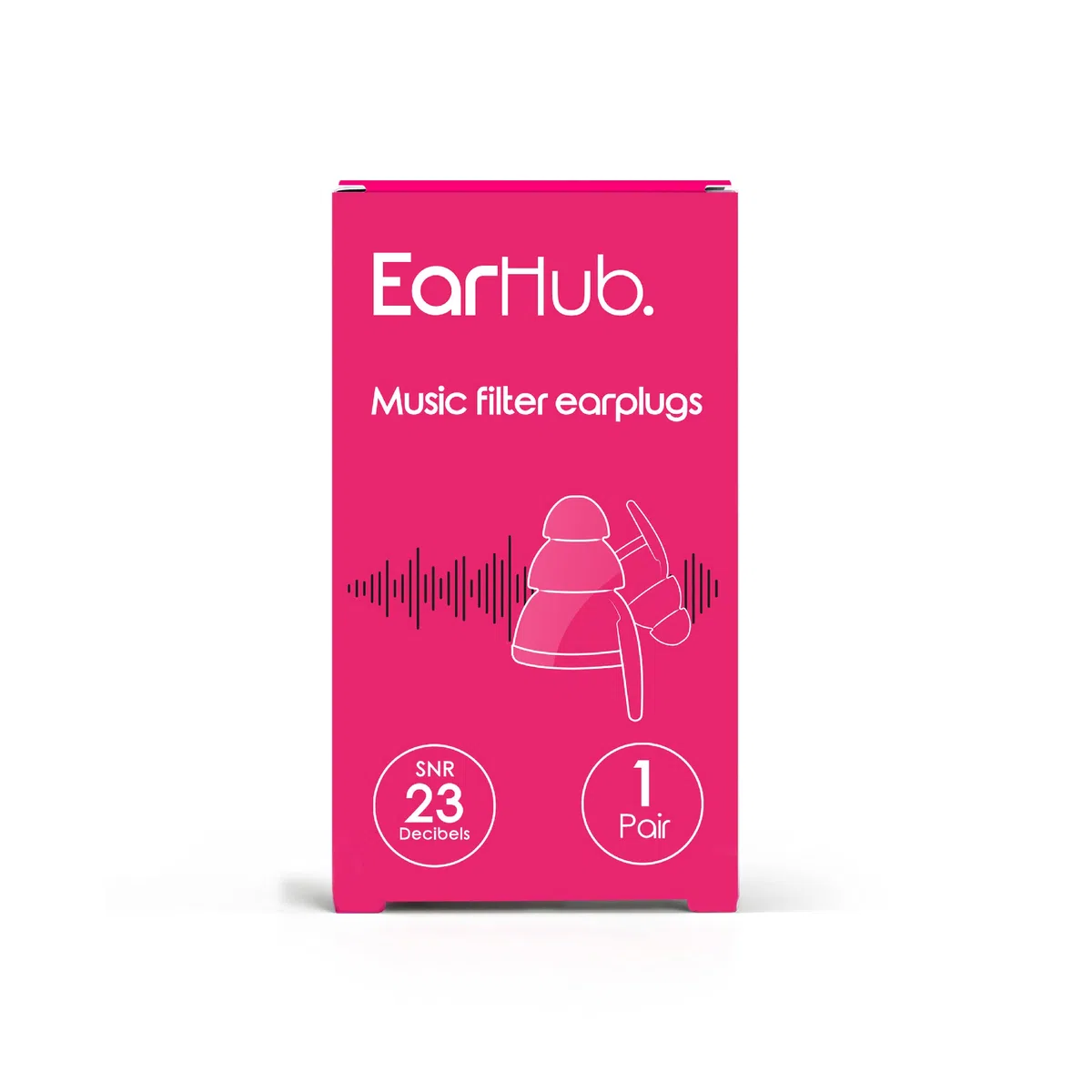EarHub Tappi per le orecchie con filtro musicale, 23 dB per la riduzione del rumore, protezione dell'udito per musicisti, DJ, batteristi, percussioni, festival, discoteche e altri eventi forti,