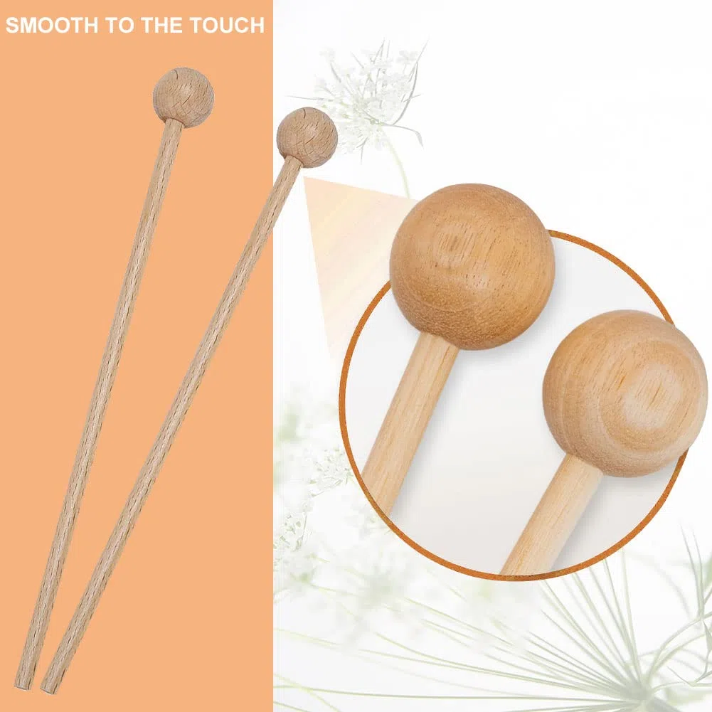 Bacchette per Marimba, Glockenspiel Sticks, 4 Pezzi Bacchette in Legno Bacchette per Percussioni per Xilofono Bambini Bacchette Xilofono Legno Strumento a Percussione