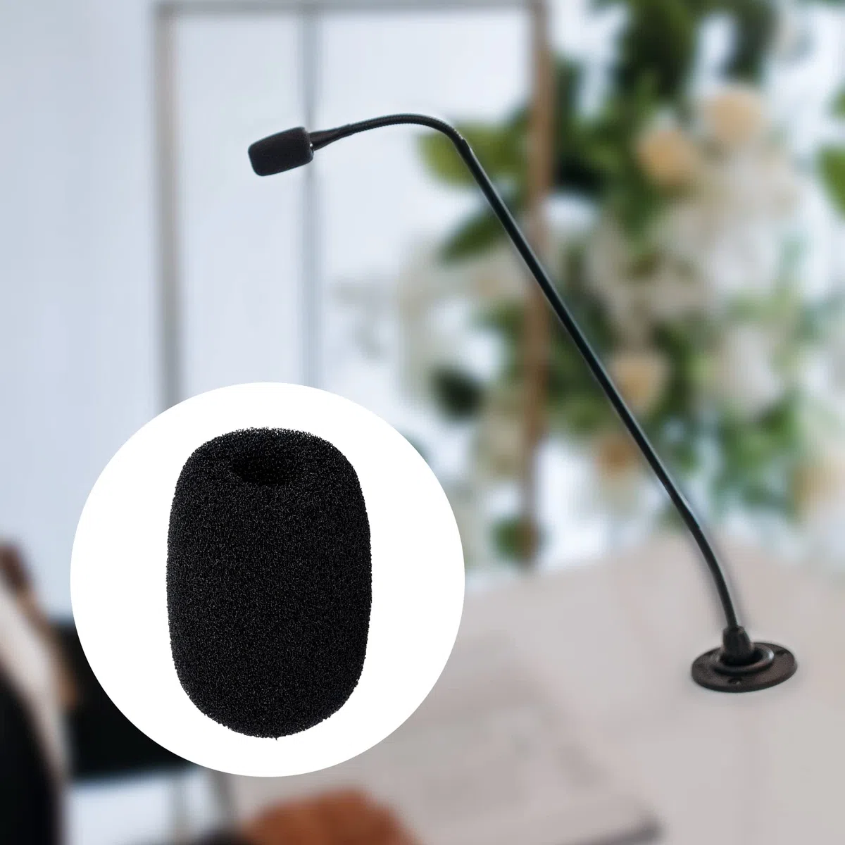LUTER 15 Pezzi Mini Protezioni Antivento per Microfono, Schiuma ad Alta Densità Copertura per Microfono in Spugna Protezione per Microfoni Lavalier (Nero)
