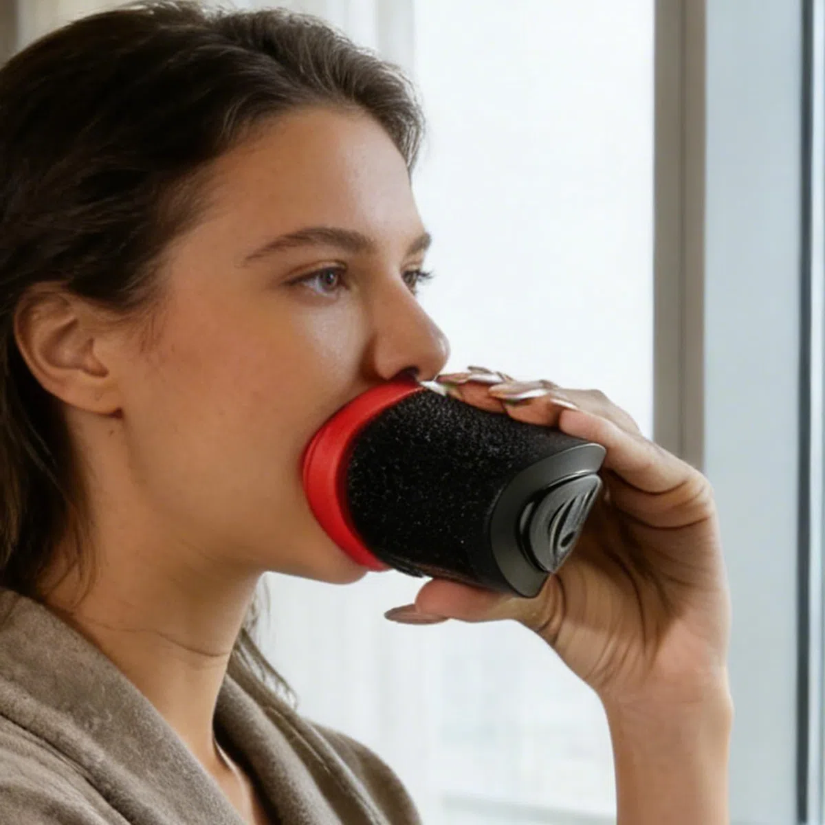 Smorzatore vocale portatile per cantanti, silenziatore vocale, maschera insonorizzante con cinghie regolabili rimovibili, dallo stress, copertura per allenamento vocale, strumento compatto