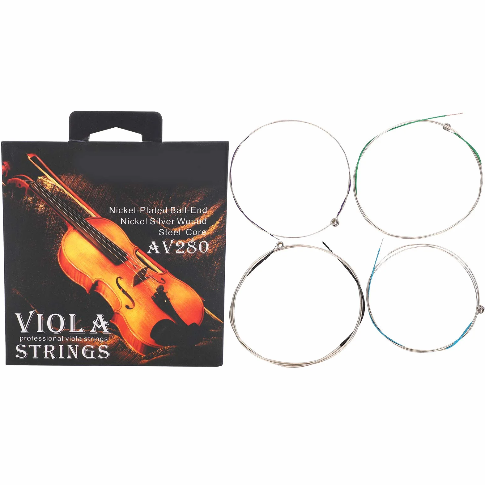 Corde per Viola da 4 Pezzi Corde per Viola in Acciaio, Set di per Core AV280 per 14 16 Viole per Professionali