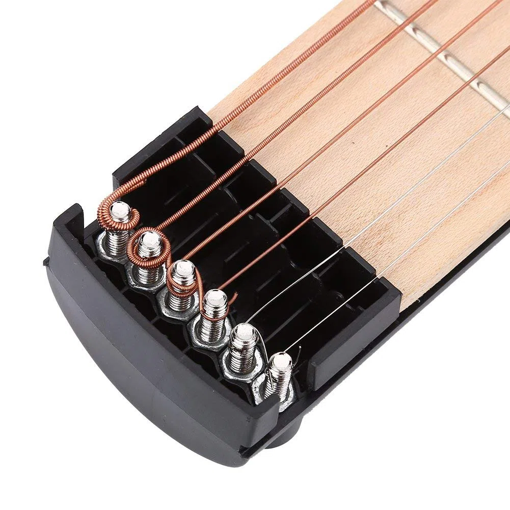 Pocket Guitar, 6 Fret Left Hand Mini Practice Strings Guitar Chord Trainer Strumento di pratica Chitarra Portatile