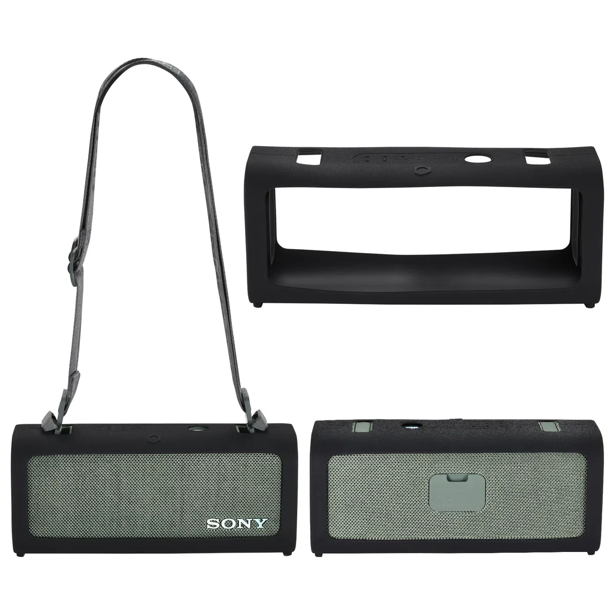Silicone Custodia protettiva per Sony ULT Field 3 Altoparlante (Nero)