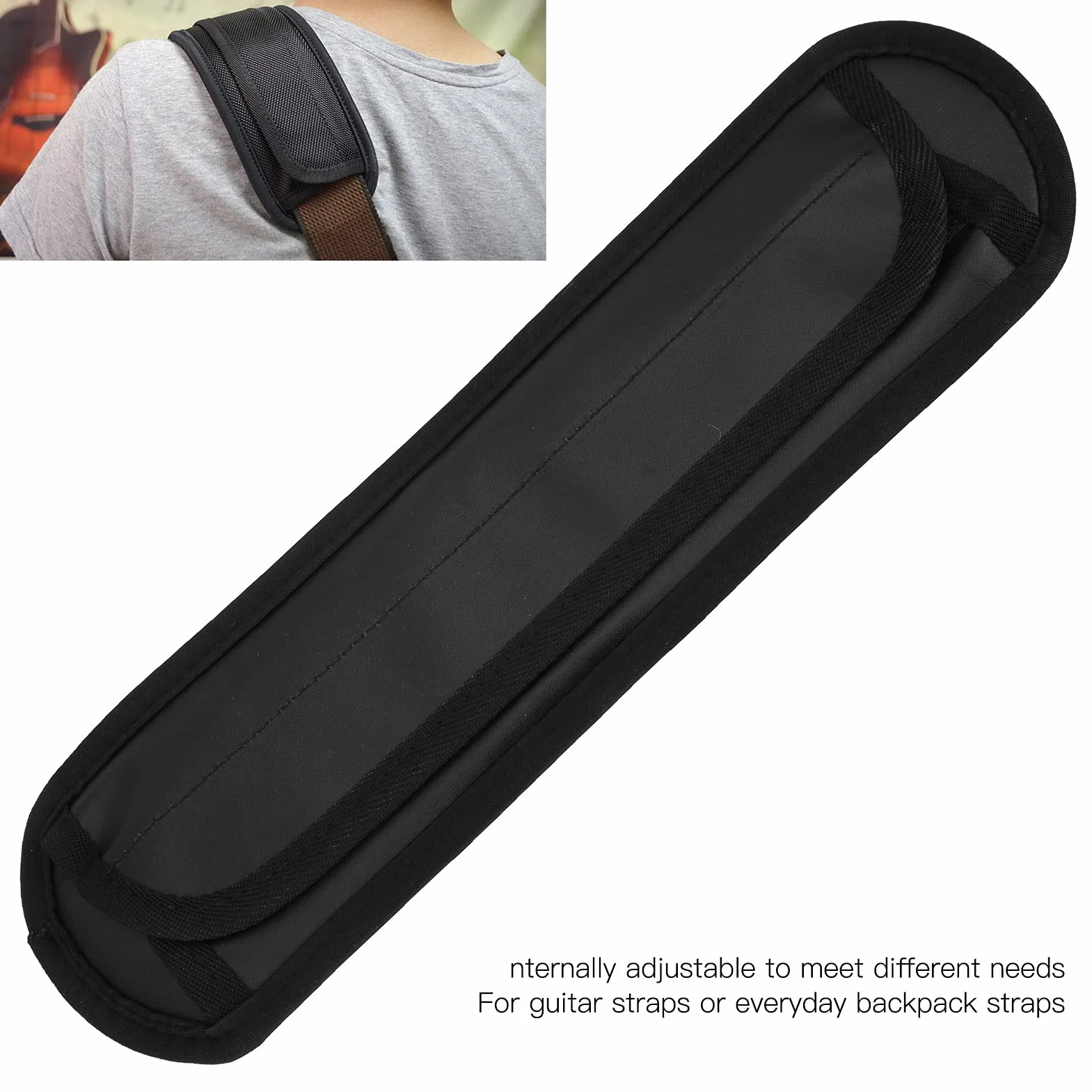 Cuscinetto per tracolla per chitarra, tessuto Oxford 600D con strato antiscivolo imbottito per chitarra