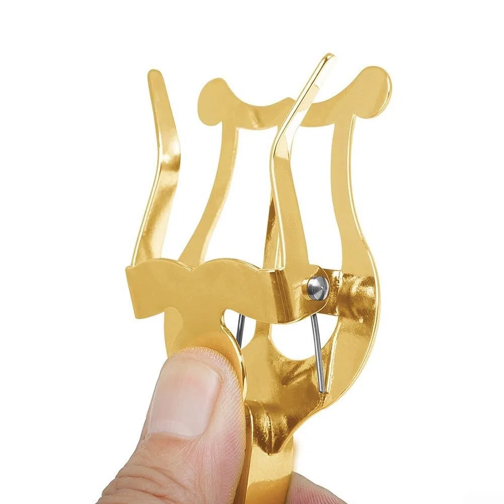 Leggio per tromba da marcia per concerti in metallo leggero per musicisti (oro)
