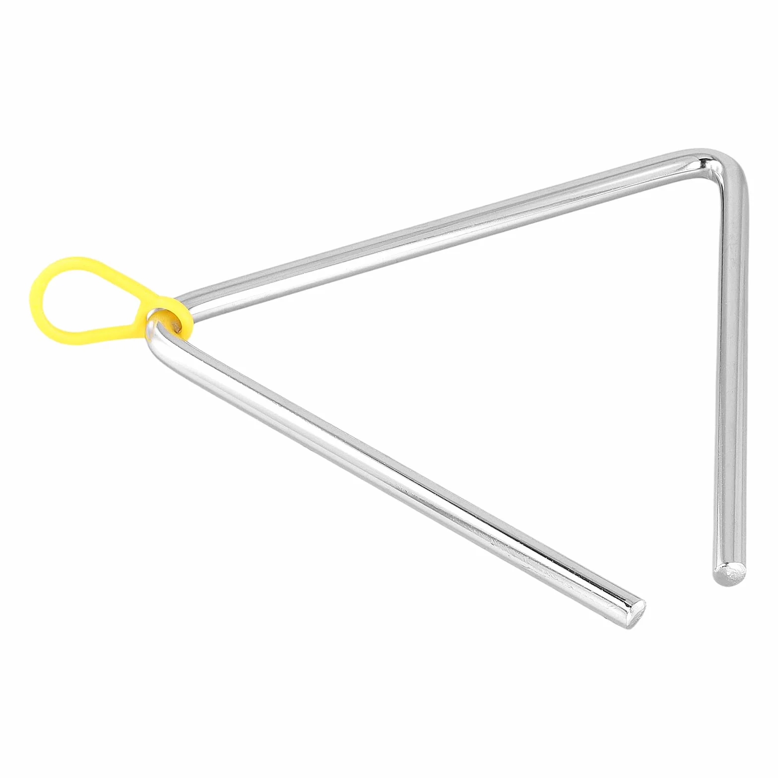 3 Strumento Triangolo con Bacchetta, Strumenti Musicali a triangolo, per Percussione e Educazione Musicale, 3 pezzi, 4 pollici, 5 pollici, 6 pollici, argento