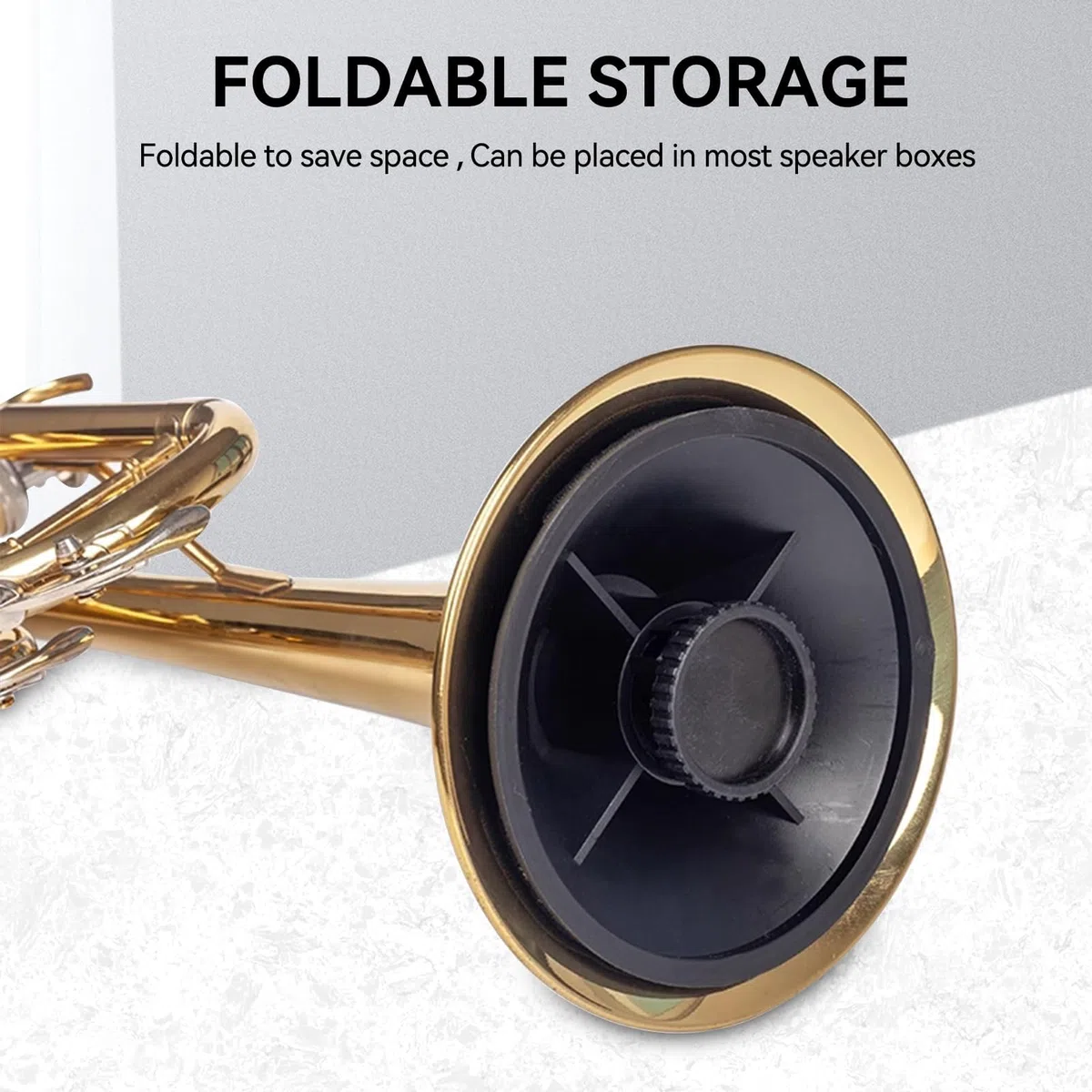 Supporto per Tromba, Supporto per Strumenti in Ottone Supporto Pieghevole Portatile con 3 Gambe Accessorio per Strumenti Musicali per Tromba Clarinetto