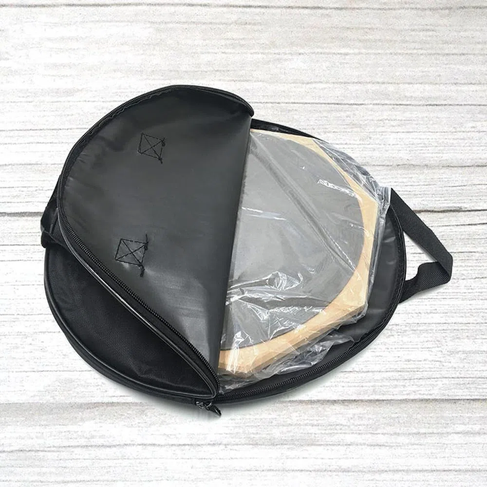 Borsa per Pad da Allenamento per Batteria da 12 Pollici con Maniglia Custodia per Trasporto Pad per Batteria in Tessuto Oxford Nero Accessorio per Batteria Resistente e Protettivo