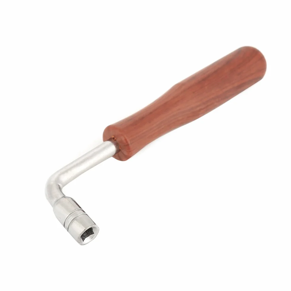 Tbest 3/8 Piano Tuning Key,Pianoforte Professionale Tuner Spanner L Forme Pianoforte Tuning Hammer Leva Chiave Legno Disk Maniglia Guzheng Riparazione Strumento