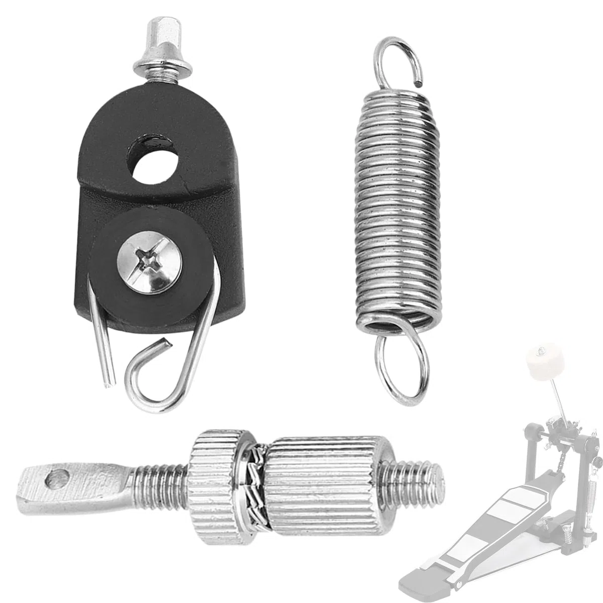 Set di Molle per Pedali per Grancassa, Camma a Molla per Pedale di Ricambio per Grancassa per Parti del Kit di Tamburi Tenditore per Strumenti a Percussione