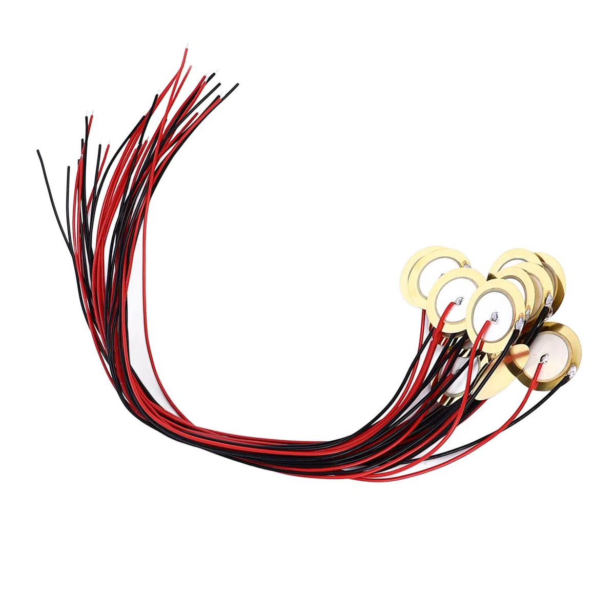 Basso Rumore 20 Pezzi 35 Mm Precablati Elementi Piezoelettrici Cicalino Sensore Trigger Disco per Batteria, Tono Eccellente, Materiale in Ottone Eccellente, Ampia Applicazione
