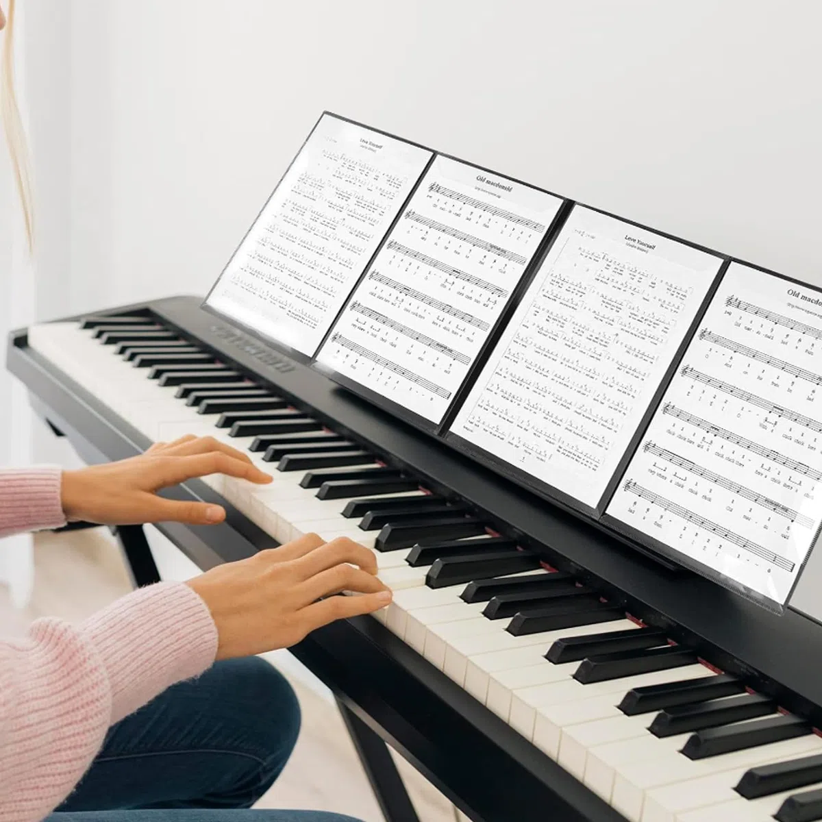 Raccoglitore Porta Spartiti Musicali 6 Pagine Cartelle per Musicisti Impermeabile Cartella per Spartiti Porta Documenti Musicale per Pianoforte Chitarra Violino Carta Documenti Amanti