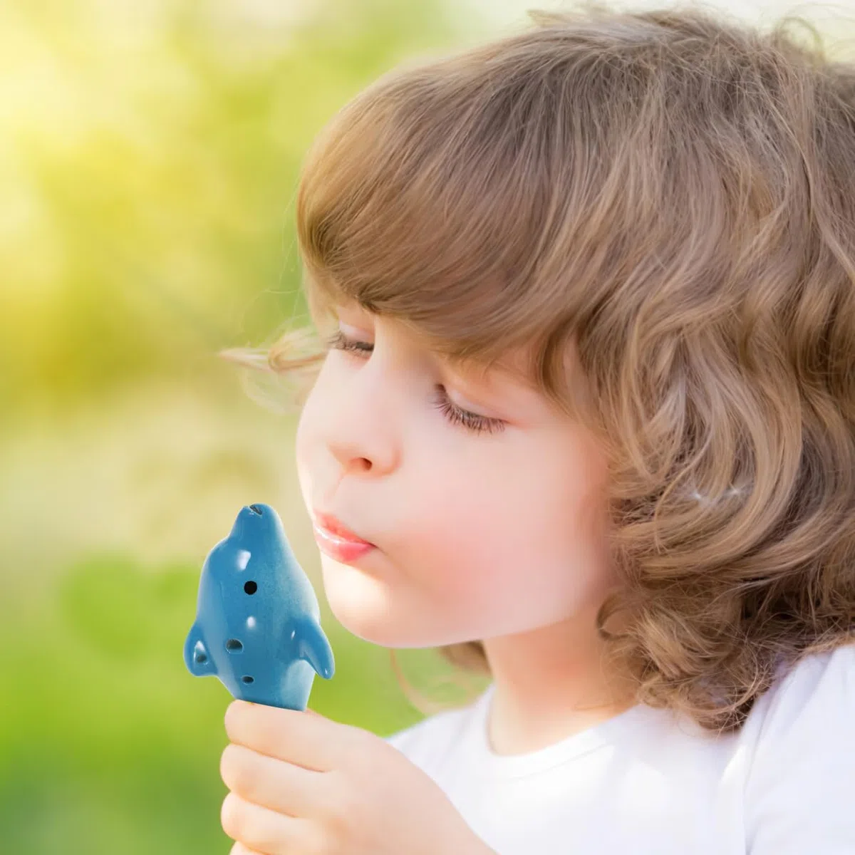 TOYANDONA Ocarina Strumento Musicale Piccolo Strumento Azzurro Ceramica