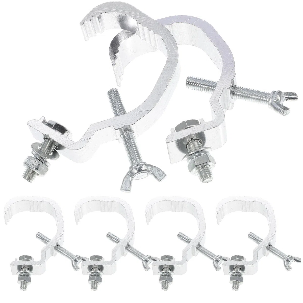 DECHOUS Morsetti per Luci Mobili 6 Pezzi, Ganci in Metallo per Faretti da Palco, Supporti Stabili per Illuminazione Professionale in Teatri e Concerti