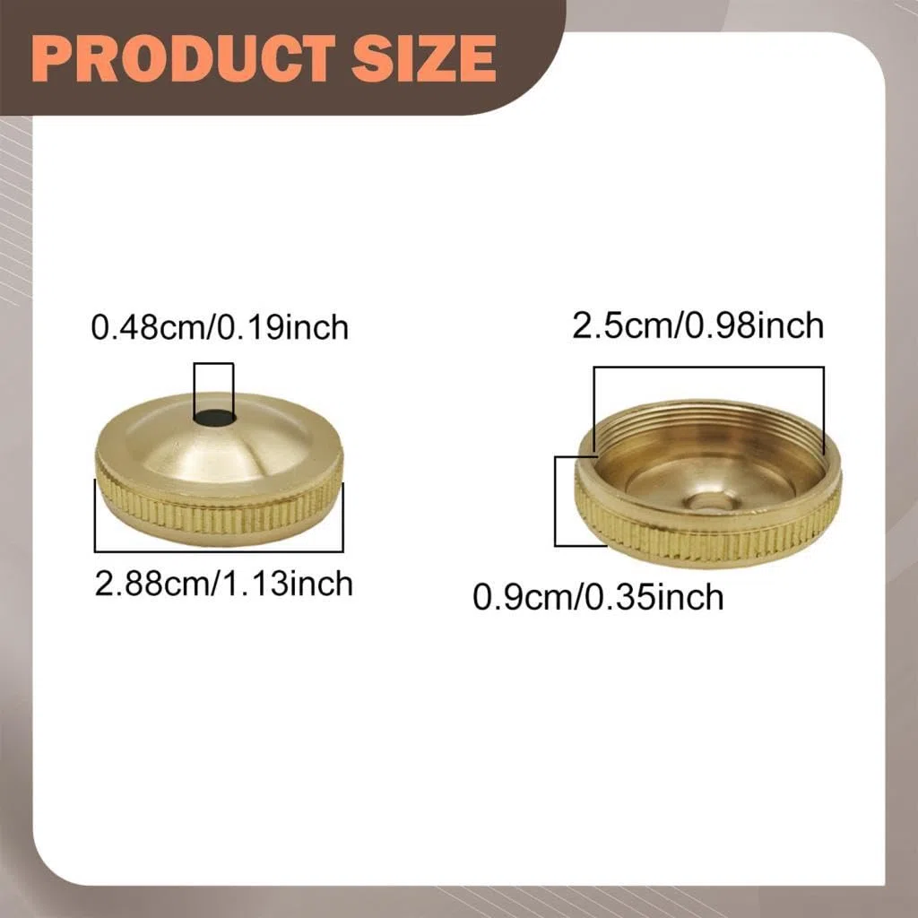 Ricambi per Trombone a 3 Valvole Tuba, Manopole in Ottone, Copri Pistoni, Accessori in Rame per Musicisti, Strumenti a Fiato, Tappi Inferiori
