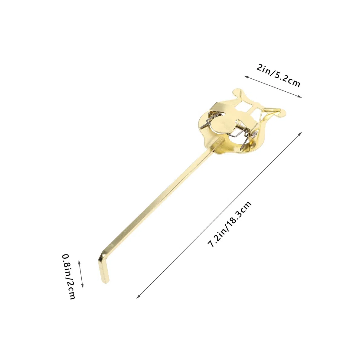 Abaodam Clip Per Spartiti Musicali Per Tromba Lira in Metallo Porta Spartiti Compatto E Portatile Per Strumenti a Fiato Come Tromba E Cornetta 7.20X2.05X0.79In Supporto Robusto E Facile Da Usare