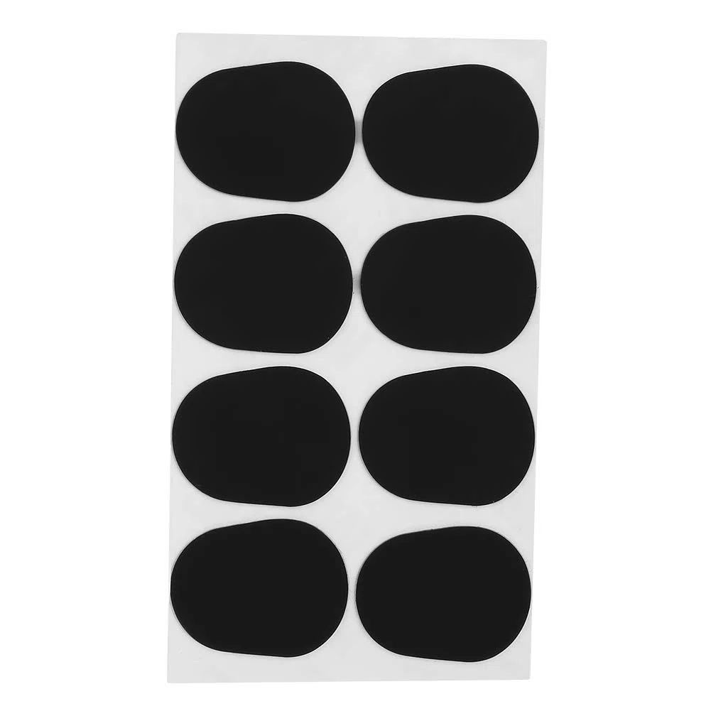 Cuscinetti per Bocchino, Gomma per Sassofono e Clarinetto, 8 pezzi 0.5mm / 0.02 pollici per Sassofono Sax Clarinetto Bocchino (nero) (0,5 mm / 0,02 pollici)