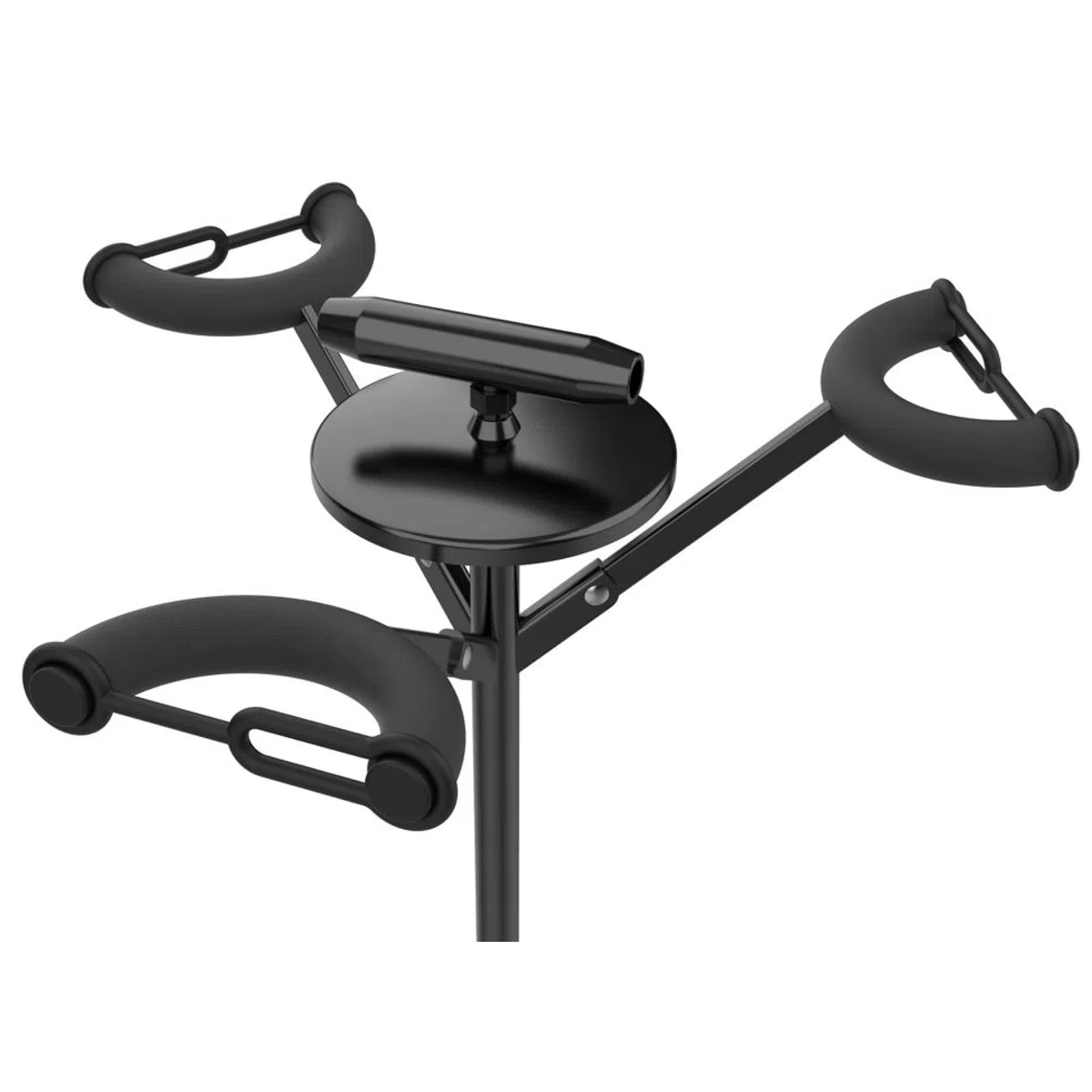 Audibax SG-032 - Supporto Universale per 3 Chitarre o Bassi - Supporto da Terra per Chitarra Elettrica, Acustica e basso Elettrico - Struttura Robusta e Stabile, Regolabile in Altezza e Pieghevole