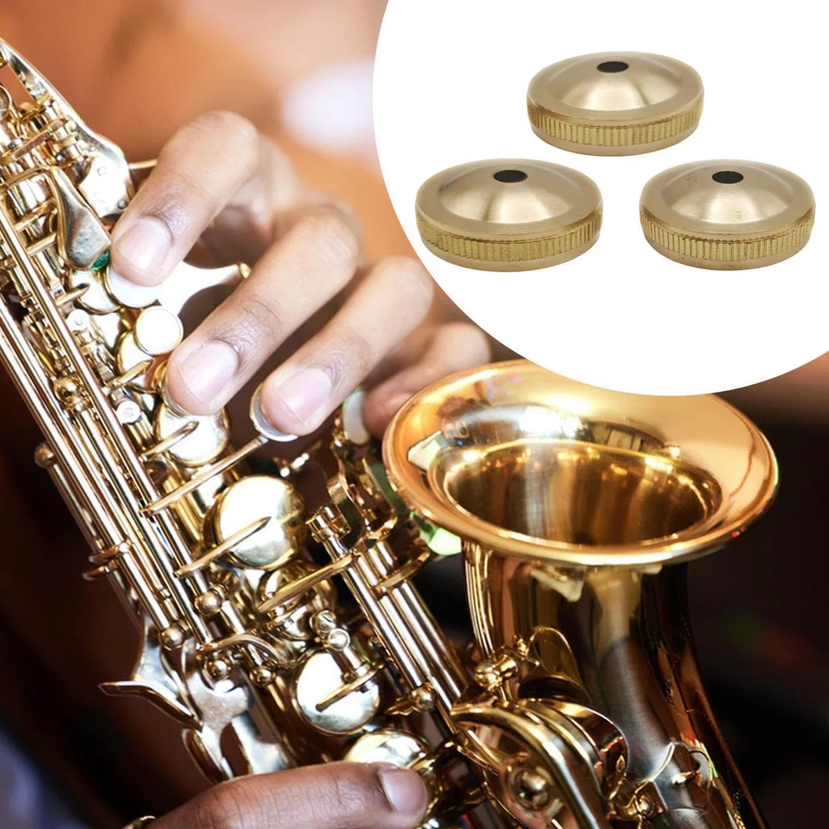 Ricambi per Trombone a 3 Valvole Tuba, Manopole in Ottone, Copri Pistoni, Accessori in Rame per Musicisti, Strumenti a Fiato, Tappi Inferiori