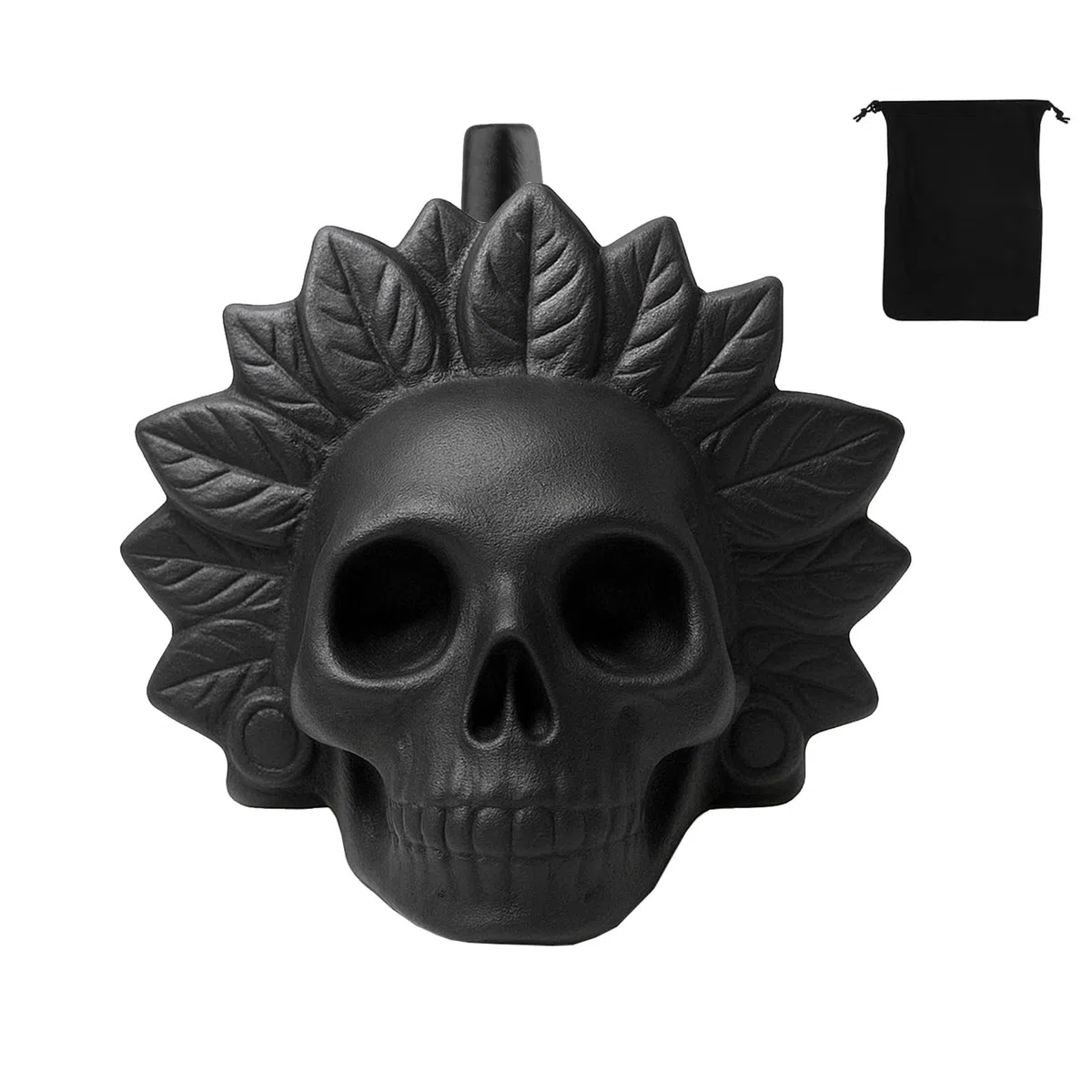 Fischietto di morte azteco, Real Screaming Aztec Death Whistle, fischietto della morte più rumoroso, autentiche grida del suono umano oltre 125 decibel, strumento regalo per la festa dei morti (A)